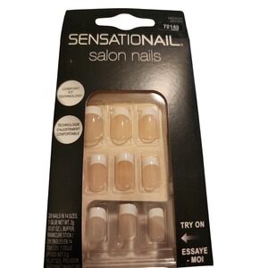 Sensationail Salon Nails French Manicure Comfort Fit Technology Medium‎
